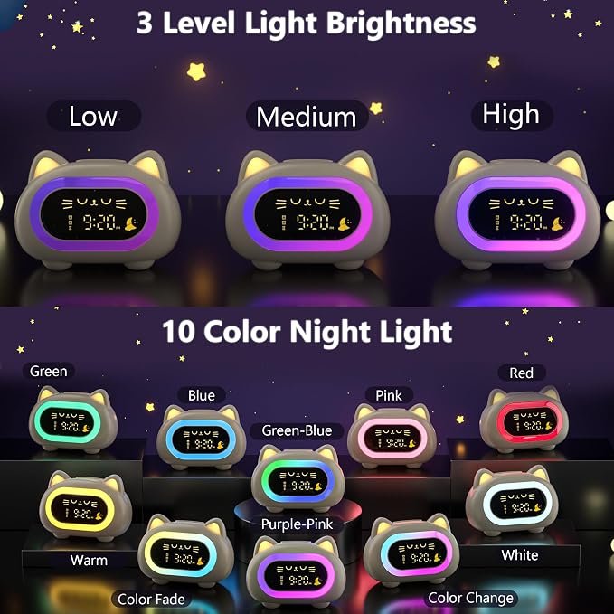 ANALOI Alarm Clock for Kids, Ok to Wake Clock for Kids Girls - Image 4