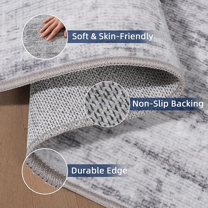 Area Rugs 9x12 for Living Room,Non-Slip Backing Machine Washable Rugs,Modern Abstract Soft Thin 9 by 12 Area Rug，Stain Resistant Large Rugs for Home Office Bedroom Dining Room