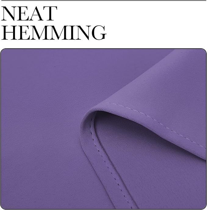 NICETOWN Lilac Purple Blackout Curtains 120" Long for Office, Dining, Guest Room, 55" Wide, 2 Pieces, Sound Reducing Heat and Cold Block Curtain Panels for Modern Decorative