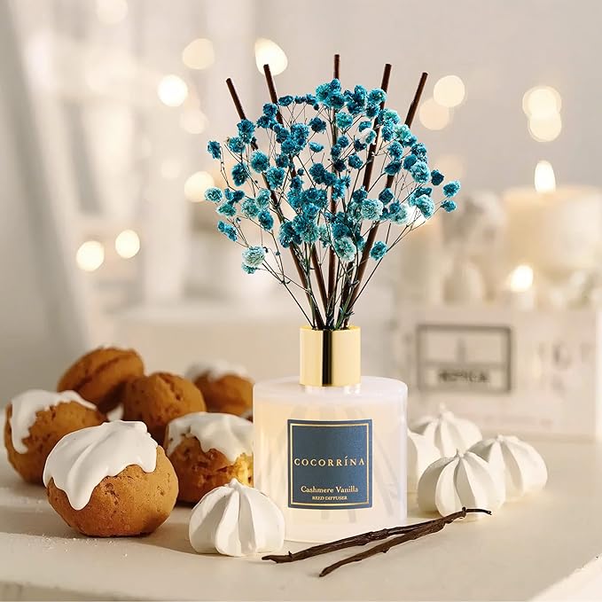 COCORR??NA Reed Diffuser - Cashmere Vanilla 6.7 fl oz Reed Diffuser for Bedroom Bathroom Home D??cor