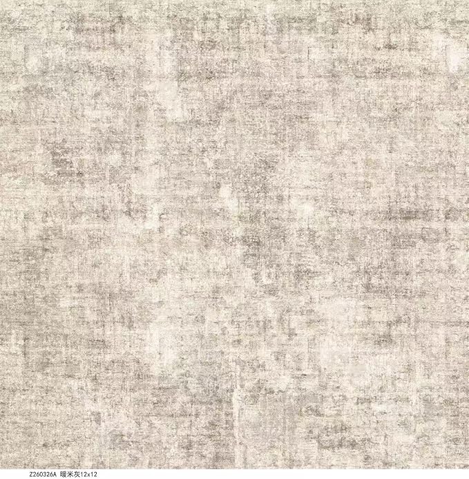 12x12ft Square Living Room Rug – Non-Slip Washable Extra Large Floor Carpet for Bedroom, Dining Room, Playroom Room – Modern Abstract Neutral Thin Low-Pile Big Indoor Rug (Warm Beige)