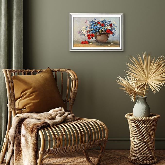 Americanflat Vintage Frames - 13x19 Picture Frame with Beaded Accents and Polished Plexiglass - Use as 12x18 Frame or Display 13x19 Photos Without Mat - Heirloom Collection - Wall Display - Silver