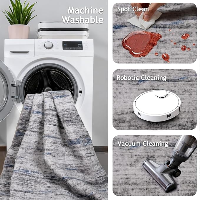 3x8 Runner Rug Non Slip Washable Rugs for Hallways, Abstract 8ft Kitchen Runners Rug for Entryway,Stain Resistant Rug Runner，Ultra-Thin Kitchen Mats for Living Room Bedroom