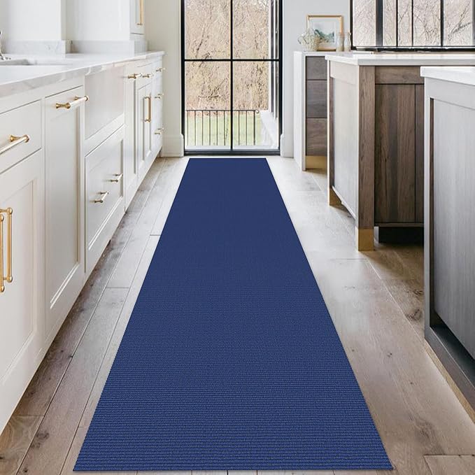 KOZYFLY Washable Runner Rug 2x10 ft Hallway Kitchen Runner Rugs with Rubber Backing Bobo Entryway Runner Indoor, Long Carpet Runners for Hall Kitchen Entryway, Royal Blue