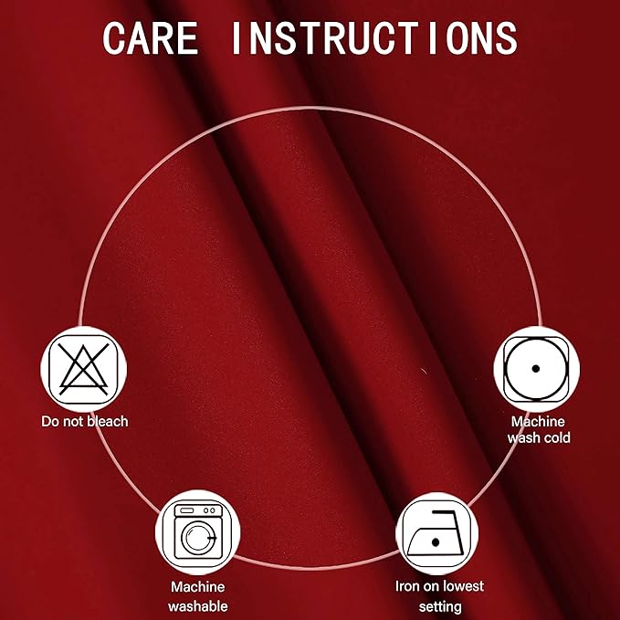 LEMOMO Blackout Curtains 42 x 84 Inch - Red Curtains Set of 2 Panels - Room Darkening, Thermal Insulated for Living Room