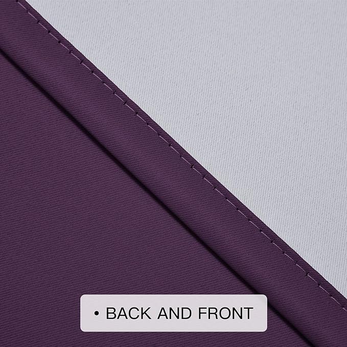 COSVIYA Curtains & Drapes Ombre Purple Gradient Drape 63 inch Long 1 Panel,Grommet Room Darkening Light Blocking Insulated Thermal Window Treatments for Bedroom/Living Room,52x63 inches