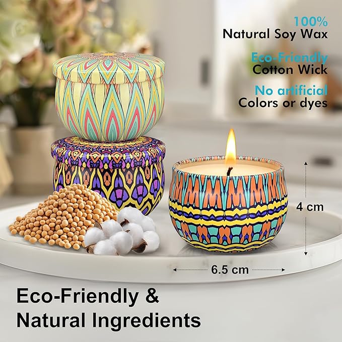 Scented Candles Gift Set,12 Pack Candles for Home Scented, 300 Hour Long Lasting Soy Wax Aromatherapy Candle Set, Birthday Gifts for Women with Gift Box