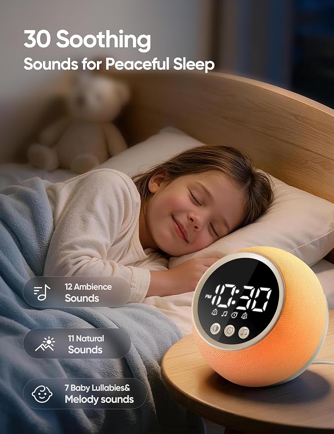 Sunrise Alarm Clock with Sound Machine, Wake Up Light, Dual Alarms - Image 4