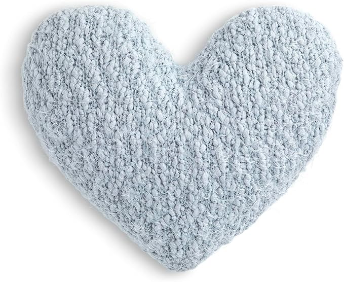 DEMDACO Giving Collection Soft Blue Weighted Giving Heart - Weighted Heart Pillow for Bedding - Decorative Throw Pillow - Meaningful Gift Idea - Handmade - Luxurious, Soft & Cozy - 1.85 lbs
