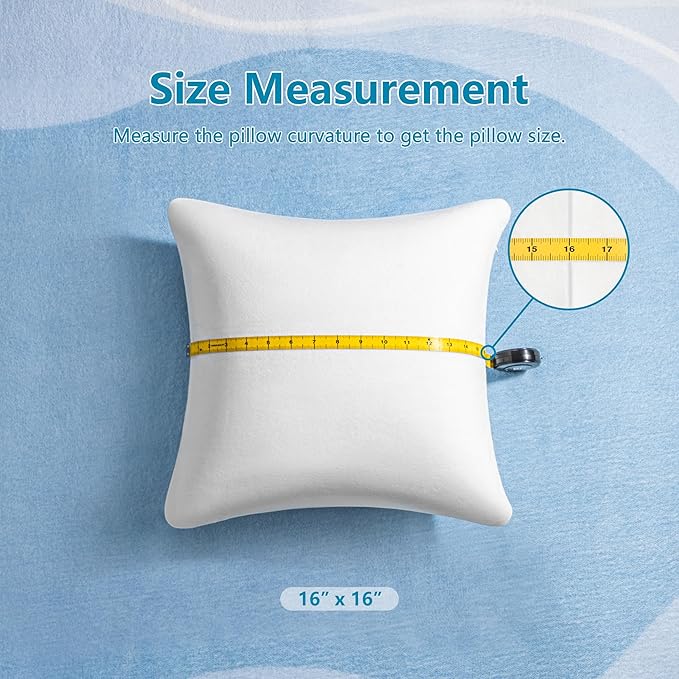 AM AEROMAX 18x18 Inch Memory Foam Pillow Insert, Firm & Fluffy Square Throw Pillow for Couch and Bed, Premium Decorative Stuffer, Heavy Duty & Non-Flattening