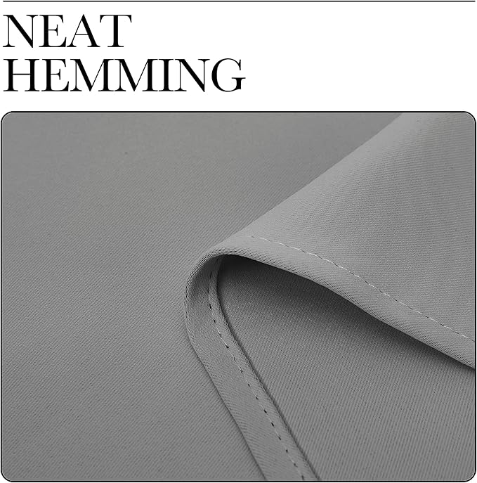 NICETOWN Silver Grey Room Darkening Curtain Panels 90" Long for RV, Play Room, Studio, Heat Block Out and Keep Warm Drapes Window Treatment Drapes for Doorway Entryway Patio (55" Width, 2 Panels)