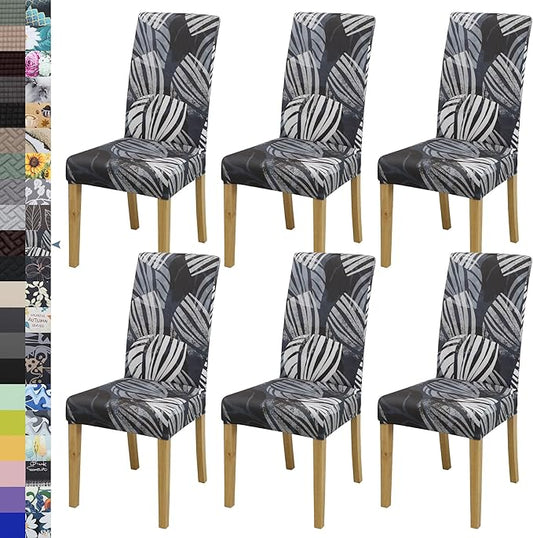 BIETYONE Chair Covers,Dining Room Chair Covers Set of 6,Stretch Kitchen Chair Cover,Washable Dining Chair Cover,Parsons Chair Slipcovers Protective,for Home,Restaurant,Banquet