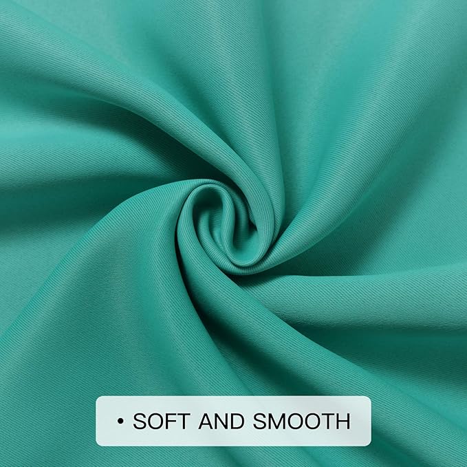 COSVIYA Curtains & Drapes Teal and Purple Curtains 90 inches Long 2 Panels, Grommet Polyester Light Blocking Ombre Window Panels for Bedroom/Living Room,52x90 inches
