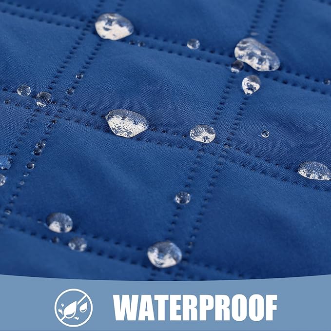 Smiry Waterproof Dog Bed Cover Pet Blanket, Soft Washable Dog Blanket for Furniture Bed Couch Sofa Reversible, Checkered (68"x82", Navy/Navy)