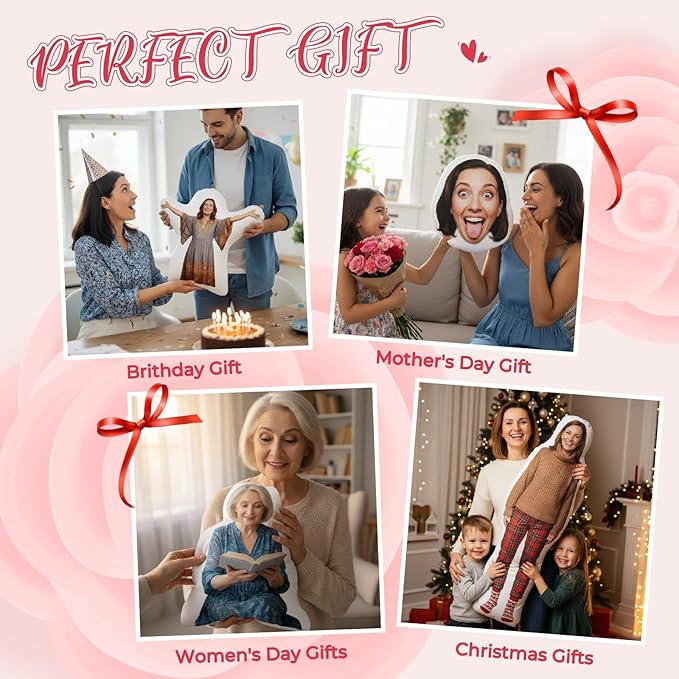 Mothers Day Personalized Pillows Women/Men Gifts - Custom Photo Gifts for Friends, Birthday for Women Family Keepsake Pillow