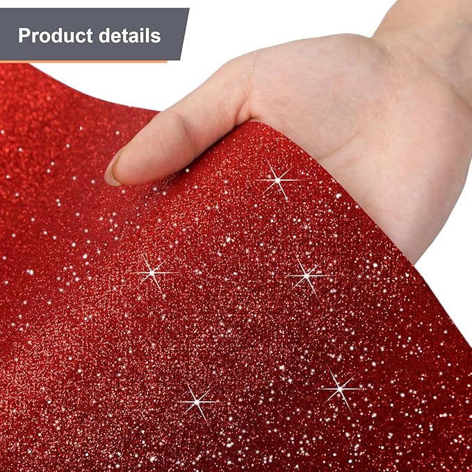 Tatuo Carpet Runner 2.46 x 30 ft Runway Rug 55 GSM Thickness with Carpet Tape for Prom Graduation Wedding Outdoor Indoor Hallway Movie Party Decoration Rug(2.46 x 30 Feet,Glitter Red)