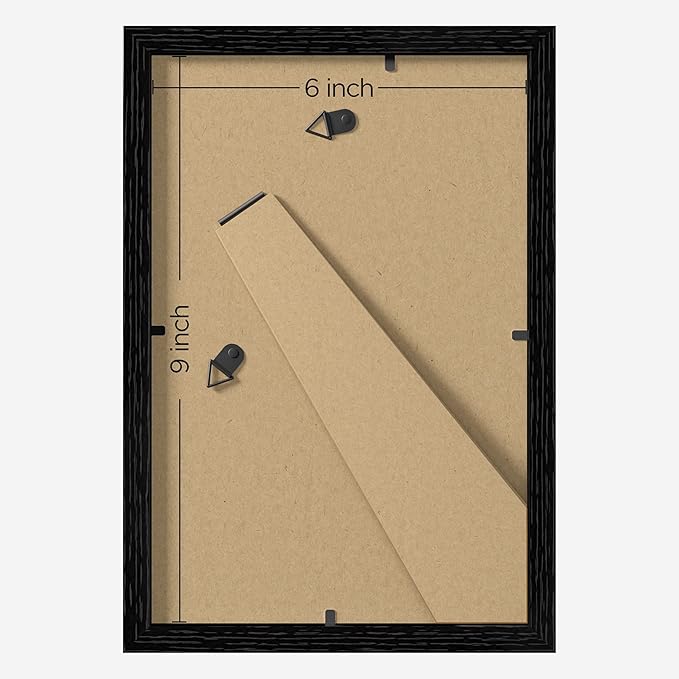 eletecpro 6x9 Picture Frames Set of 10, Picture Frame Collage Wall Decor Display 4x6 Photo with Mat or 6x9 without Mat, Home Decor Gallery Wall Frame for Wall Mounting, Black