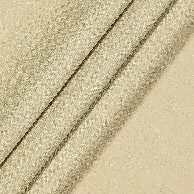 Eclipse Kendall Modern Blackout Thermal Rod Pocket Window Curtain for Bedroom or Living Room (1 Panel), 42 x 95, Cafe (Pack of 2)
