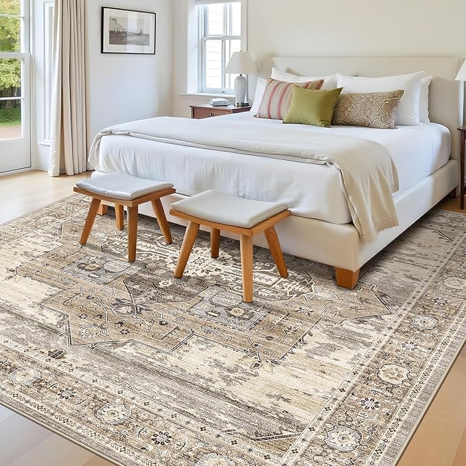 RUUGME Soft 11x11 Rug - Large Rugs for Living Room Stain Resistant Carpet Soft Rugs for Married Woman in Bedroom Kitchen Dining Room with Non Slip Backing Home Decor Floor 11x11 Beige
