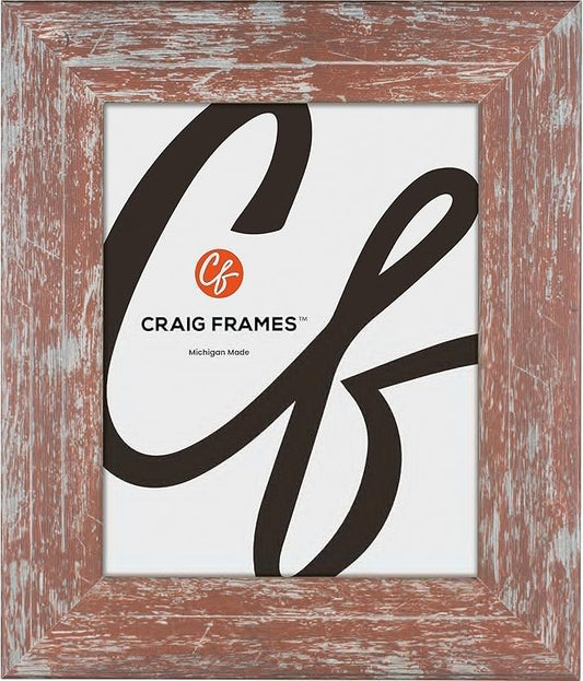 Craig Frames American Barn, 15x21 Picture Frame, Faux Barnwood, Red