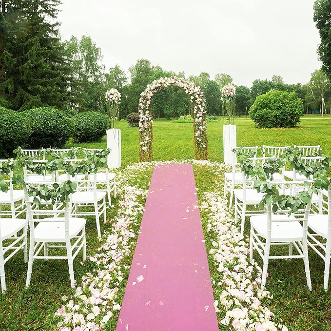 Shappy Pink Carpet Runner Rug for Party 55gsm Thickness with Carpet Tape Hallway Rug for Graduate Wedding Party Dance Floor Outdoor Accessories(2.6 x 30 Feet)