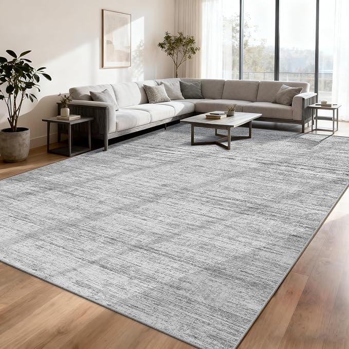 8x10 Area Rugs for Living Room,Modern Abstract Non-Slip Backing Washable Rugs,Soft Thin Large Area Rug，Stain Resistant Carpets for Bedroom Dining Room Home Decor