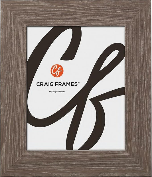 Craig Frames American Barn, 27x35 Picture Frame, Faux Barnwood, Farmhouse Grey