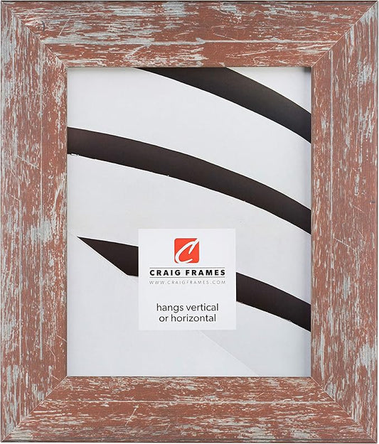 Craig Frames American Barn, Faux Barnwood Picture Frame, Red, 20 x 27 Inch