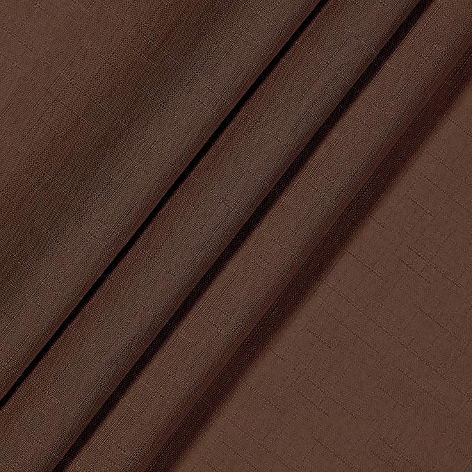 ECLIPSE Kendall Modern Blackout Thermal Rod Pocket Window Curtain for Bedroom or Living Room (1 Panel), 42" x 84", Chocolate