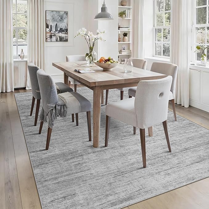 8x10 Area Rugs for Living Room,Modern Abstract Non-Slip Backing Washable Rugs,Soft Thin Large Area Rug，Stain Resistant Carpets for Bedroom Dining Room Home Decor