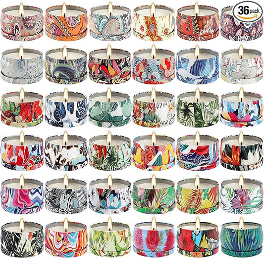 Set 36Pack Scented Candles,Candvent Calendar 2025,Gifts Soy Wax Travel Tin Jar Candles for Home 2.5 OZ jar Candles for Mom for Christmas, Birthday, Thanksgiving, Mother's Day