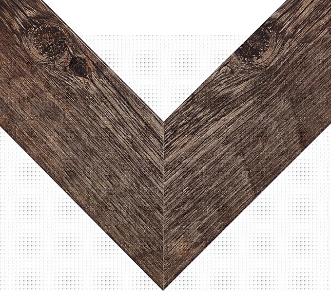 Craig Frames American Barn, 28x28 Picture Frame, Faux Barnwood, Brown Oak