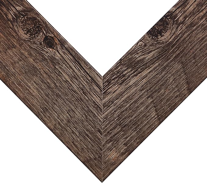 Craig Frames American Barn, 10x20 Picture Frame, Faux Barnwood, Brown Oak