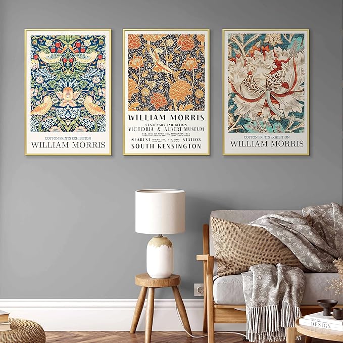 upsimples 20x30 Picture Frame Gold 3 Pack, Scratch-Proof Poster Frames 20 x 30 for Photo Gallery - Slide-In Strips, Horizontal or Vertical Wall Mounting