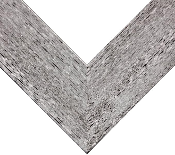 Craig Frames American Barn, 13x16 Picture Frame, Faux Barnwood, Light Grey Oak