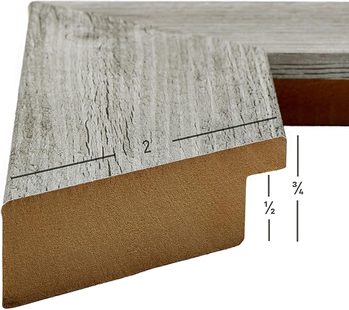 Craig Frames American Barn, 10x15 Picture Frame, Faux Barnwood, Light Grey Oak