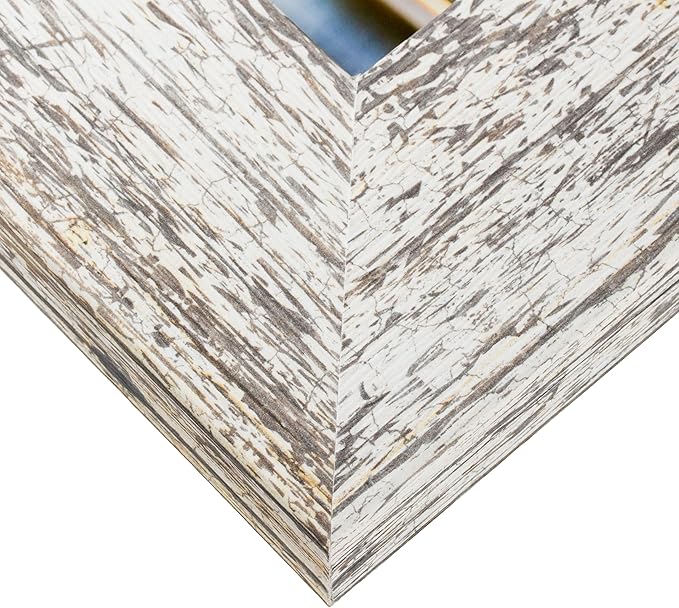 Craig Frames American Barn, 12x15 Picture Frame, Faux Barnwood, White