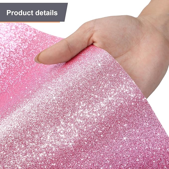Tatuo Carpet Runner Runway Rug 55 GSM Thickness with Carpet Tape for Prom Wedding Outdoor Indoor Hallway Party Decoration Rug(2.46 x 30 Feet,Glitter Pink)