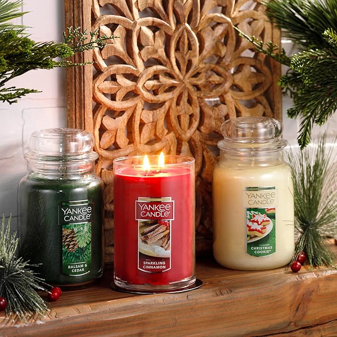 Yankee Candle Christmas Cookie Scented Classic 22oz Large Jar Single Wick Candle Over 110 Hours of Burn Time