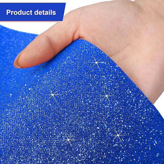 Tatuo Carpet Runner 2.46 x 30 ft Runway Rug 55 GSM Thickness with Carpet Tape for Prom Graduation Wedding Outdoor Indoor Hallway Movie Party Decoration Rug(2.46 x 30 Feet,Glitter Dark Blue)