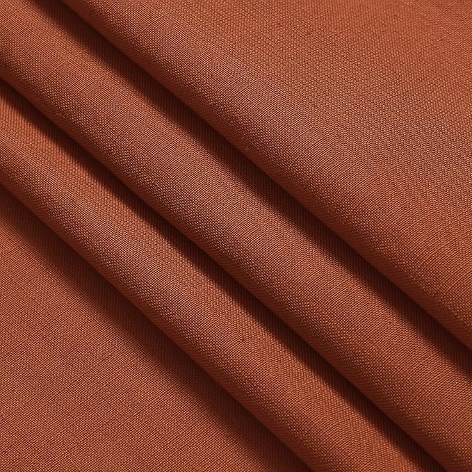 Terracotta Linen Curtains 102 inches Long 2 Panels for Living Room Extra Long Back Tab Semi Sheer Rustic Farmhouse Boho Curtains Ceiling to Floor Length 102 inch for Large Window Rust Colored