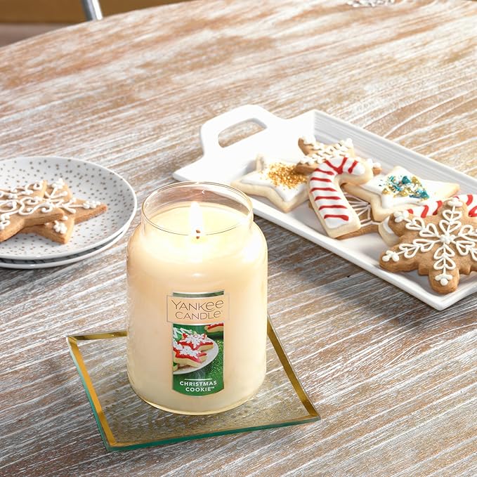 Yankee Candle Christmas Cookie Scented Classic 22oz Large Jar Single Wick Candle Over 110 Hours of Burn Time