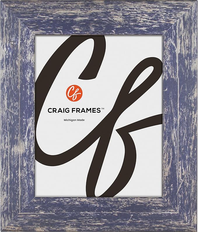 Craig Frames American Barn, 15x30 Picture Frame, Faux Barnwood, Blue
