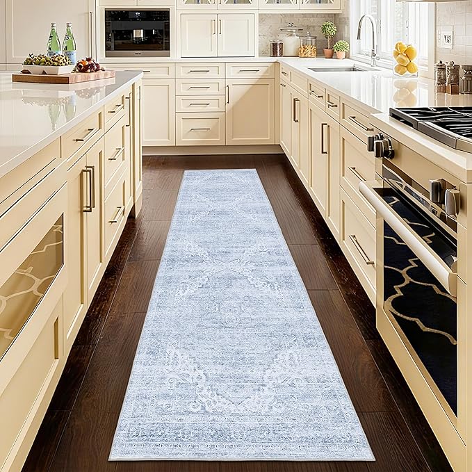Washable Runner Rugs for Hallway 2x6 Rug Runners,Boho Vintage Kitchen Runner Rugs,Ultra-Thin Entryway Runner,Non-Slip Backing Carpet for Hallways,Bedroom,Bathroom,Laundry Room