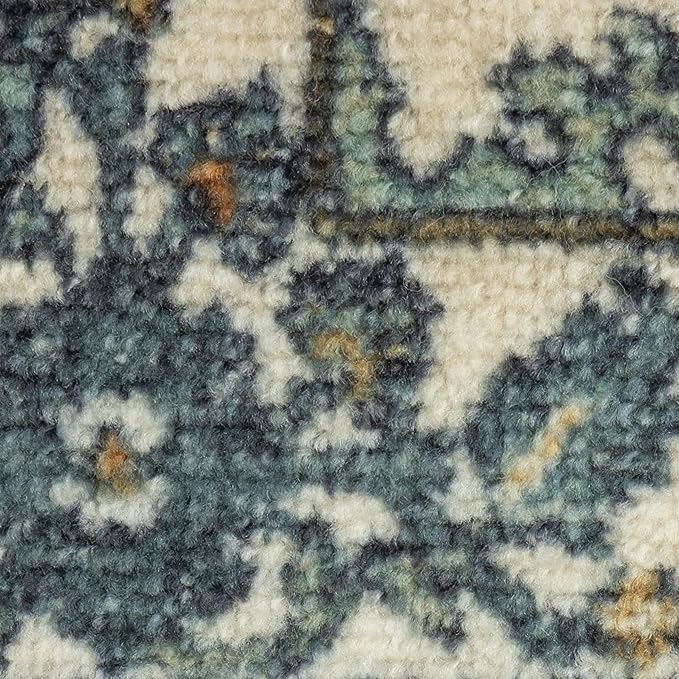 Maples Rugs Benton Oriental Runner Rug – Made in USA – Washable, Non-Slip, Low Profile Indoor Rug for Hallway, Kitchen, and Laundry Room, 2' x 8', Beige