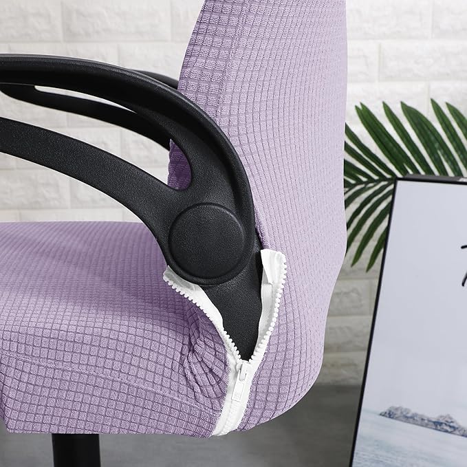 FORCHEER Ergonomic Office Chair Set with Headrest Cover, Water Repellent, Purple
