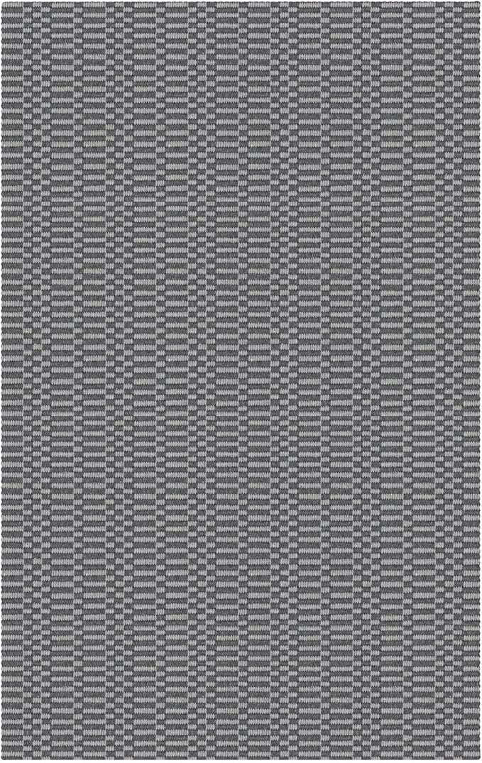 KOZYFLY Washable Area Rug 2x3 Ft Small Entryway Rug Indoor Door Mat Throw Rugs with Rubber Backing, Braided Cotton Floor Carpet for Front Entrance Bathroom Kitchen Foyer, Grey/Charcoal Grey