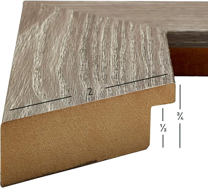 Craig Frames American Barn, 4x5 Picture Frame, Faux Barnwood, Farmhouse Grey