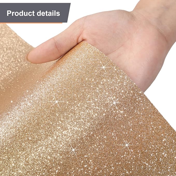 Tatuo Carpet Runner 2.46 x 30 ft Runway Rug 55 GSM Thickness with Carpet Tape for Prom Graduation Wedding Outdoor Indoor Hallway Movie Party Decoration Rug(2.46 x 30 Feet,Glitter Champagne)