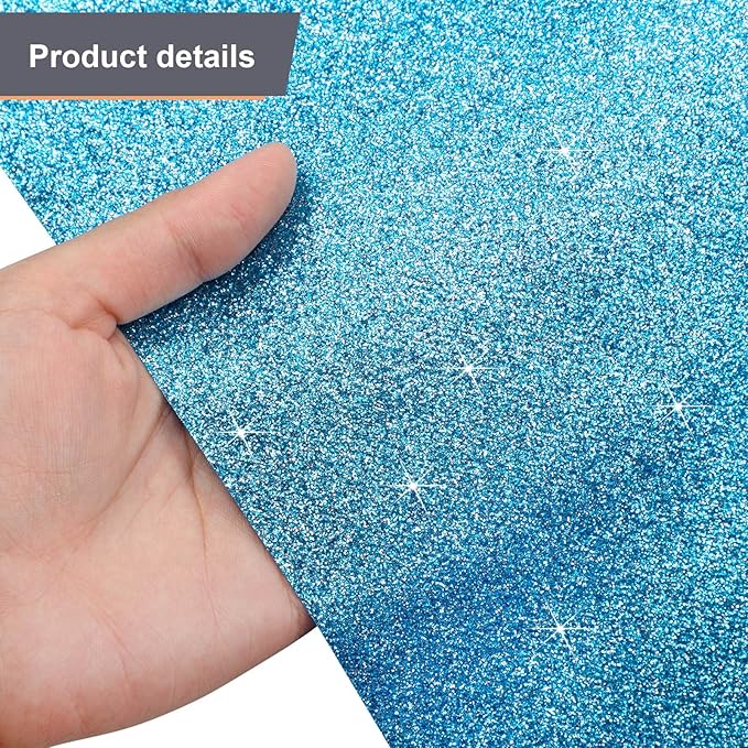 Tatuo Carpet Runner 2.46 x 30 ft Runway Rug 55 GSM Thickness with Carpet Tape for Prom Graduation Wedding Outdoor Indoor Hallway Movie Party Decoration Rug(2.46 x 30 Feet,Glitter Blue)